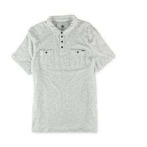 Mens Polo Shirt Rock & Republic Off White 2XL Short Sleeve Collared 2 Pocket